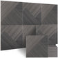 BUBOS 6 Pack Acoustic Wood Wall Panels, 23.6x23.6 Inch Sound Absorbing Tiles with Full Adhesive Backing, Decorative Peel and Stick Panels for Home Office, Living Room and Studio