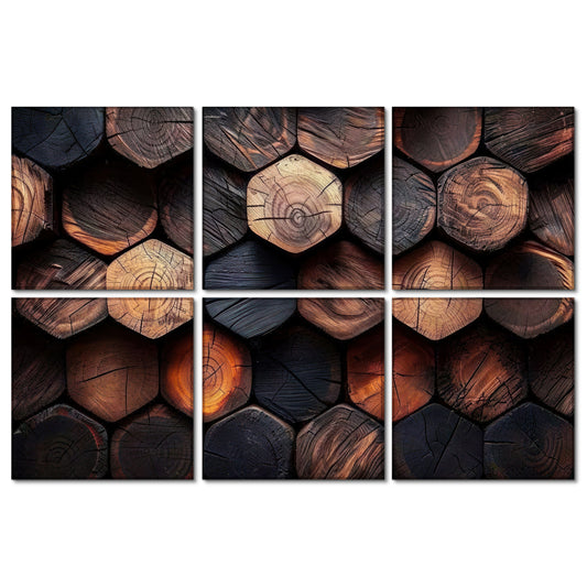 BUBOS 6 Pack Self-Adhesive Acoustic Wall Panel,70.8" x 47.2" Sound Panels Noise Reducing for Wall,Decorative Acoustic Panel Sound Absorbing,Sound Proofing Panel for Studio, Home,Office,Timber Code