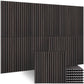 BUBOS Large Acoustic Wall Panels, 6-Pack 24" x 24" x 0.7" Faux Wood Slat Sound Absorbing Panels, High-Density Soundproof Wall Decor for Recording Studio, Home Theater & Gaming Room