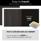 BUBOS Large Acoustic Wall Panels, 6-Pack 24" x 24" x 0.7" Faux Wood Slat Sound Absorbing Panels, High-Density Soundproof Wall Decor for Recording Studio, Home Theater & Gaming Room