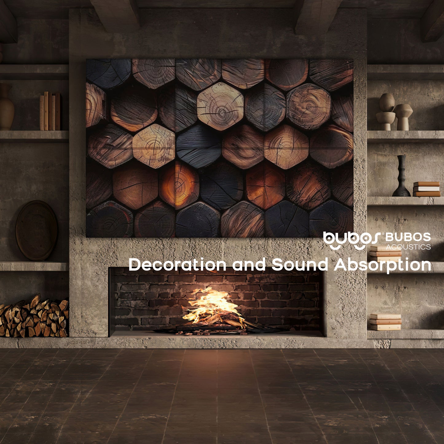 BUBOS 6 Pack Self-Adhesive Acoustic Wall Panel,70.8" x 47.2" Sound Panels Noise Reducing for Wall,Decorative Acoustic Panel Sound Absorbing,Sound Proofing Panel for Studio, Home,Office,Timber Code