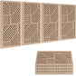 BUBOS 4 Pack Acoustic Wall Panels - Professional Self-Adhesive Sound Absorbing Slotted Cavity Panels for Enhanced Audio Clarity - High-Density Soundproofing for Home Office, Studio, Gaming & Gym